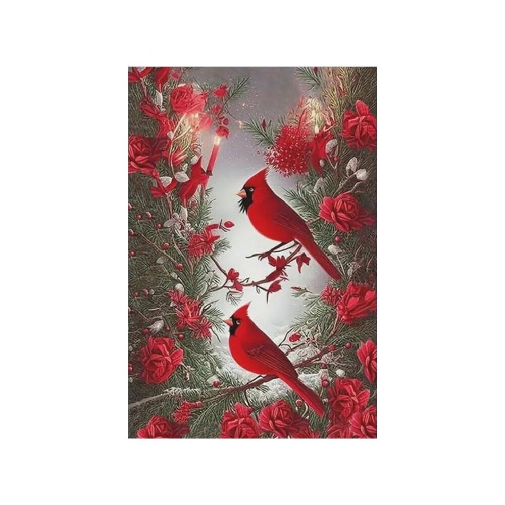Winter Snowmans Unframed Canvas Wall Art  16" X 24"